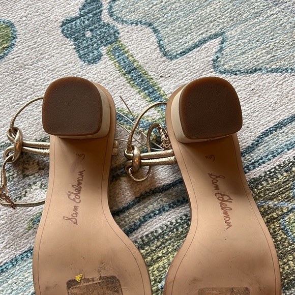 Sam Edelman Isla sandals NWOT size 6.5 gold and nude - Picture 4 of 4